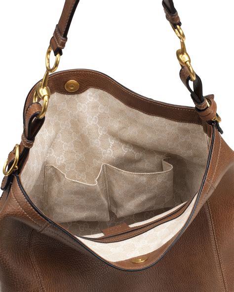 gucci harness leather hobo bag tan|Gucci guccissima leather hobo bag.